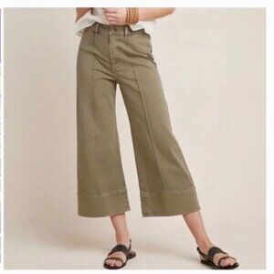 Anthropologie Pintuck Chino Pant in Soft Olive